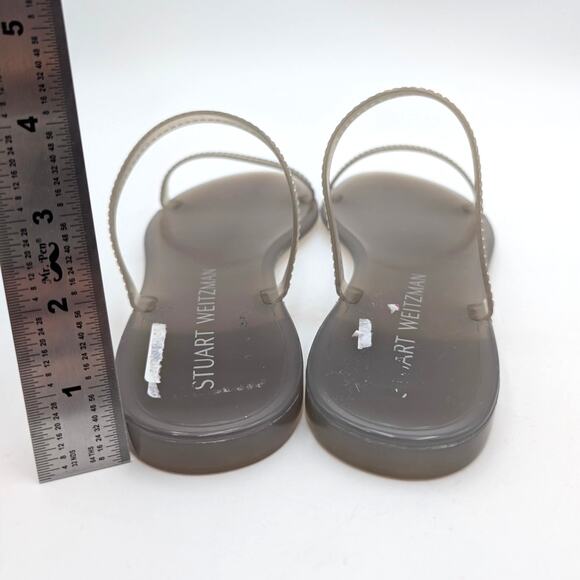 Stuart Weitzman Sawyer Slide Sandals Slip-On Women's Grey Size US9B EU39.5 - Picture 5 of 13